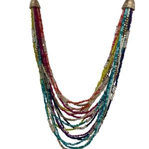 Chico’s Multicolor Beaded Long Necklace in Candy Swag